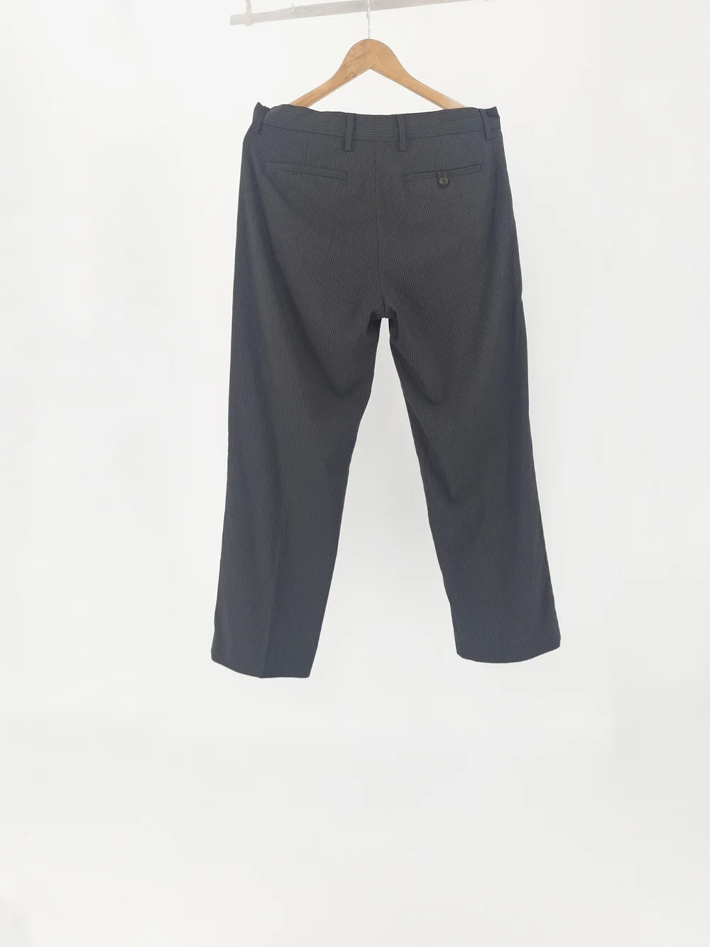 ✨Banana Republic Men's Pinstripe Dress Pants 33x30 Grey Straight Leg Stretch✨